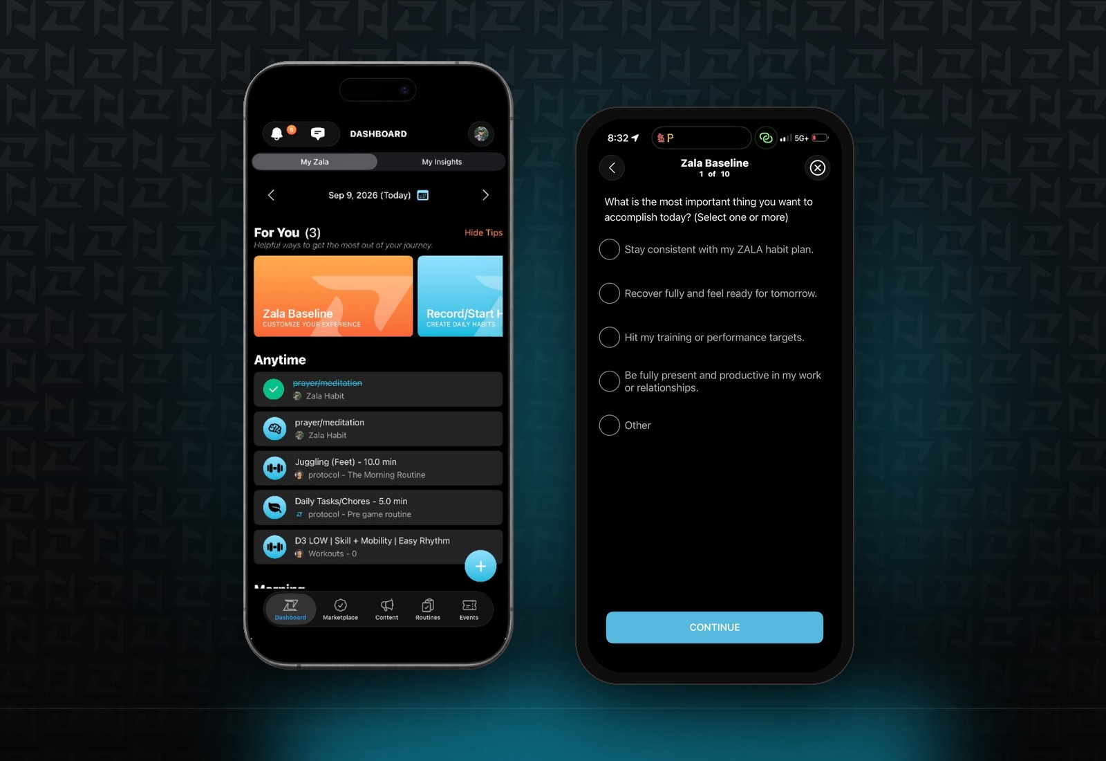 The member app: the day and the morning baseline